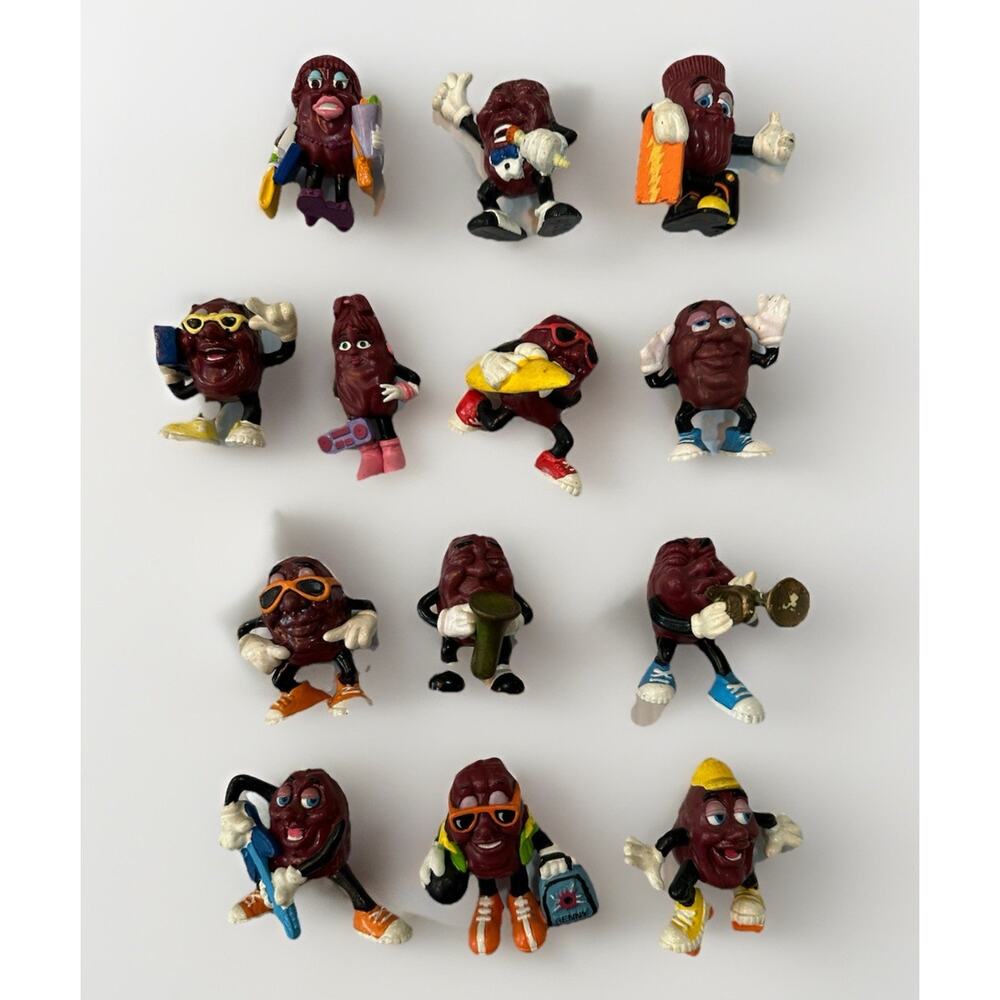 California Raisins 1987-1988 Vintage Figure Lot Of 14 PVC 2” Musicians Dancers